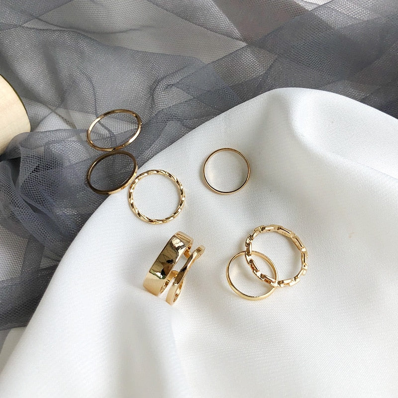 7pcs Fashion Rings for the Queen of Sheba