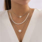 Vintage Baroque Pearl Heart Necklaces