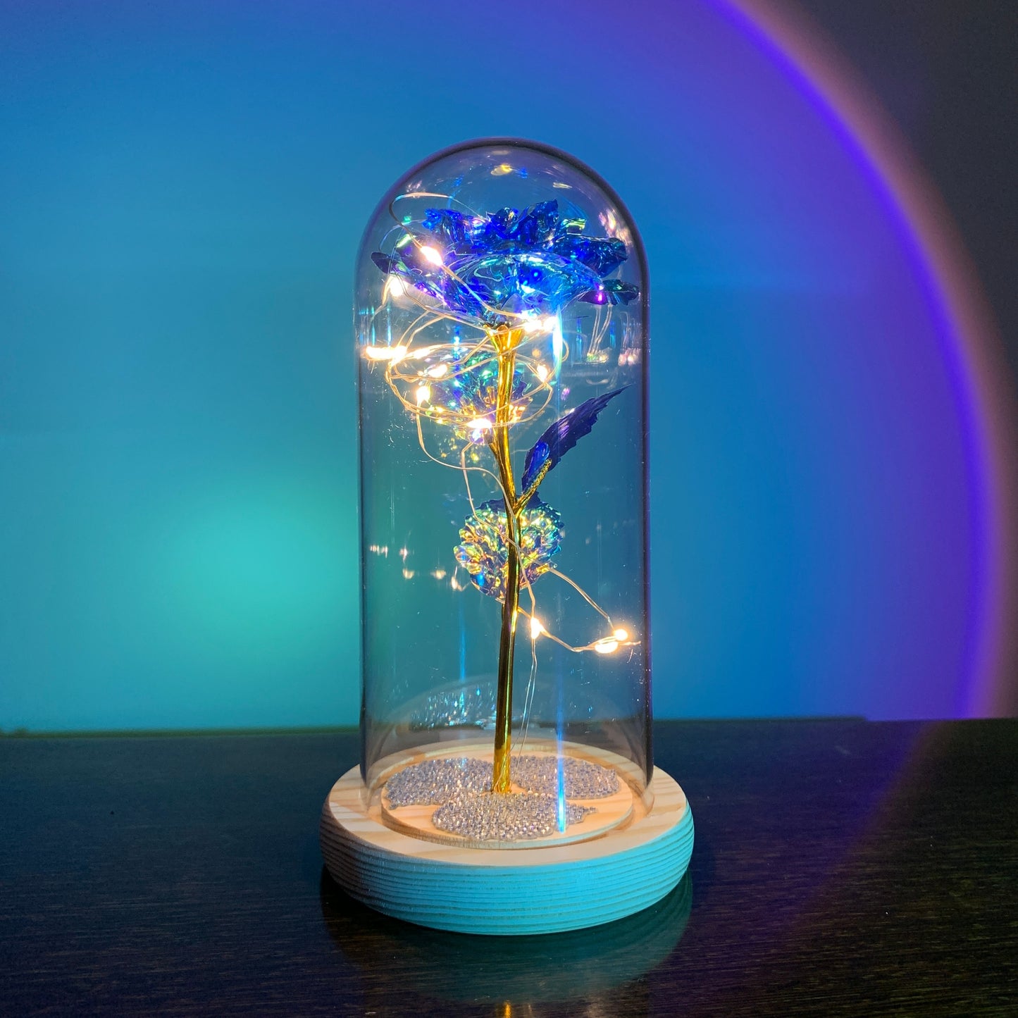 LED Enchanted Galaxy Rose Eternal 24K Gold Foil Flower