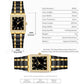 WWOOR women's high quality brand design square diamond, small watch.