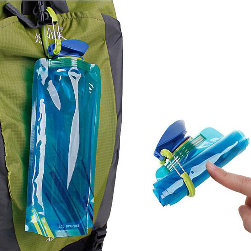 700mL Reusable Sports Travel Collapsible Bottle