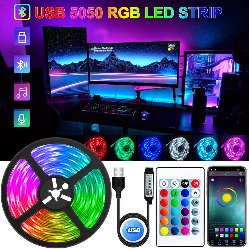 LED Strip Light USB Bluetooth RGB Lights