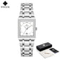 WWOOR women's high quality brand design square diamond, small watch.