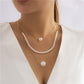 Vintage Baroque Pearl Heart Necklaces