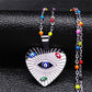 Bohemian Colorful Turkey Eyes Tree of Life Necklace