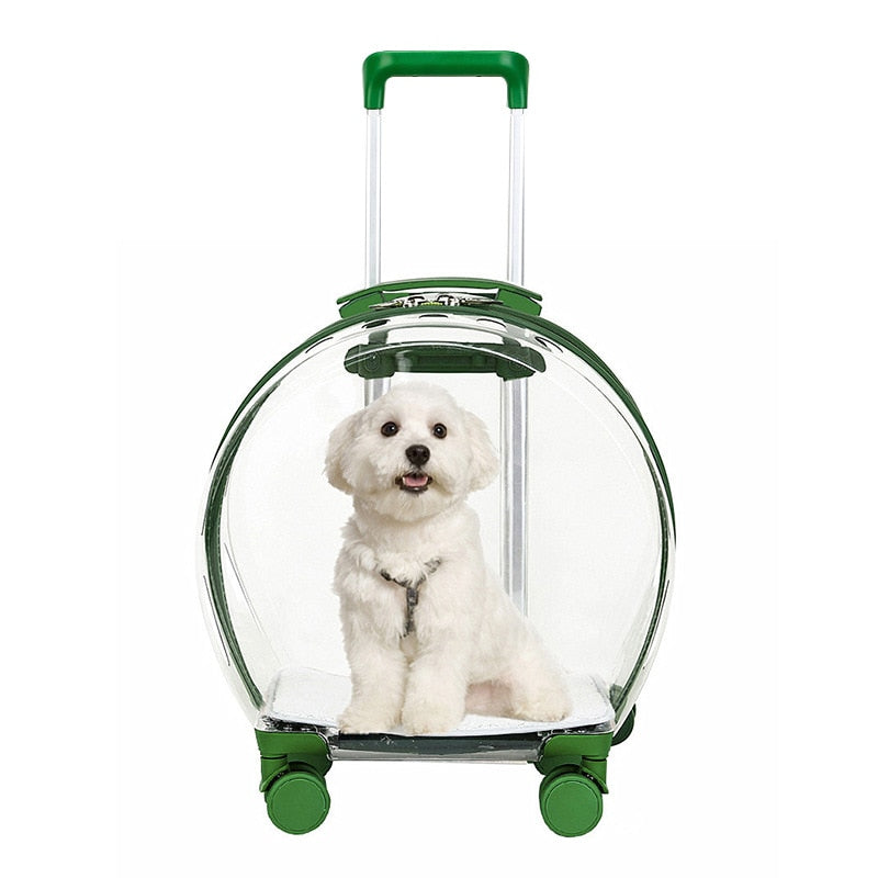 Pet Dog Cat Trolley Breathable  Suitcase  with Wheels