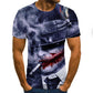 3D Printing Dark Evil Clown Pattern T-Shirts