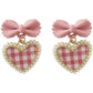 Hypoallergenic Pink Heart Earring