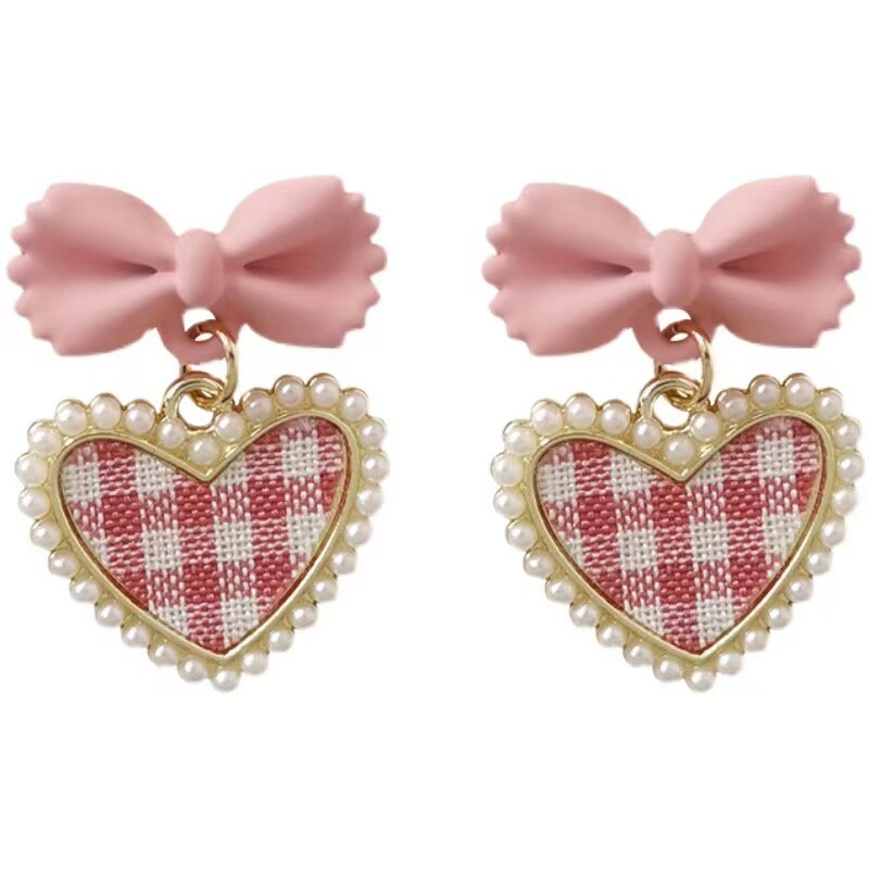 Hypoallergenic Pink Heart Earring