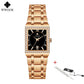 WWOOR women's high quality brand design square diamond, small watch.