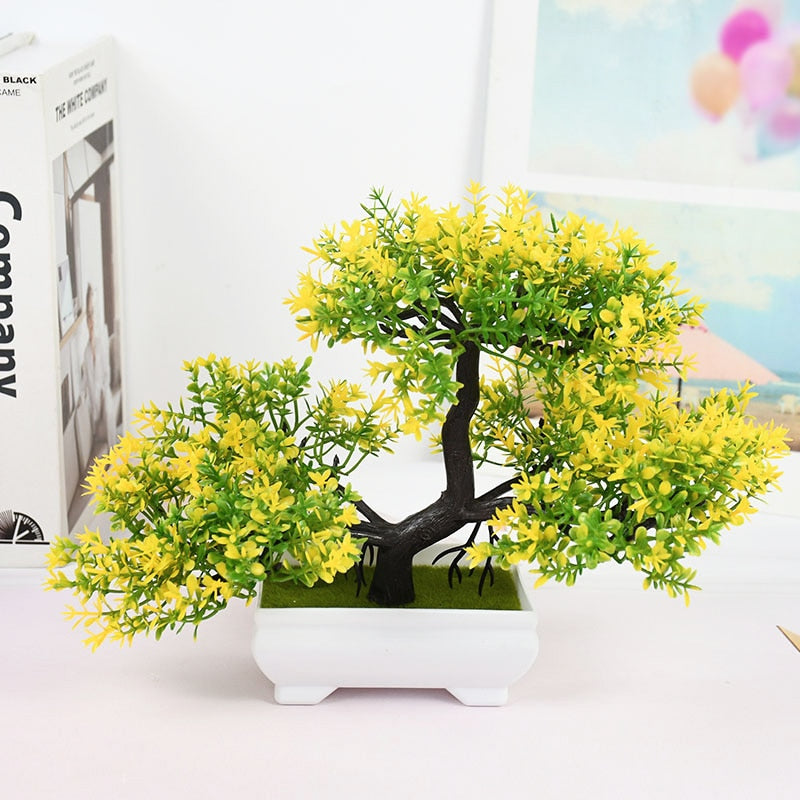 Artificial Bonsai Tree Pot For Home Room Decoration