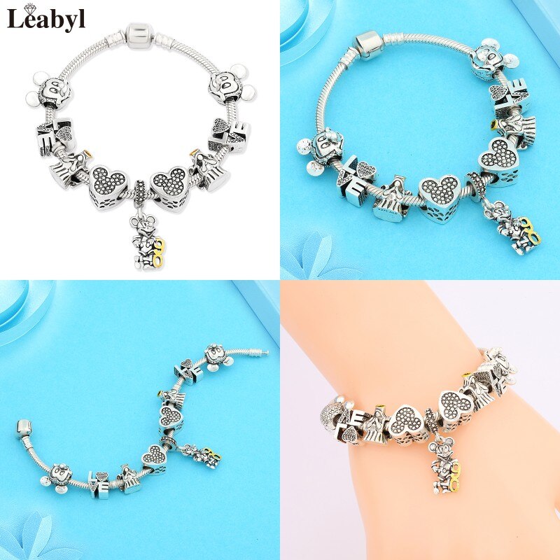 Leabyl Pink Enamel Crystal Bracelet