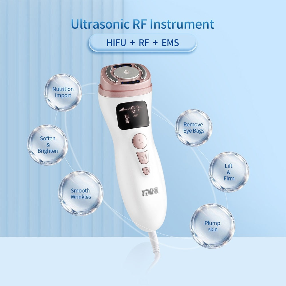 Mini HIFU Facial Skin Tightening Lifting Treatment RF EMS Modes