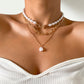 Vintage Baroque Pearl Heart Necklaces