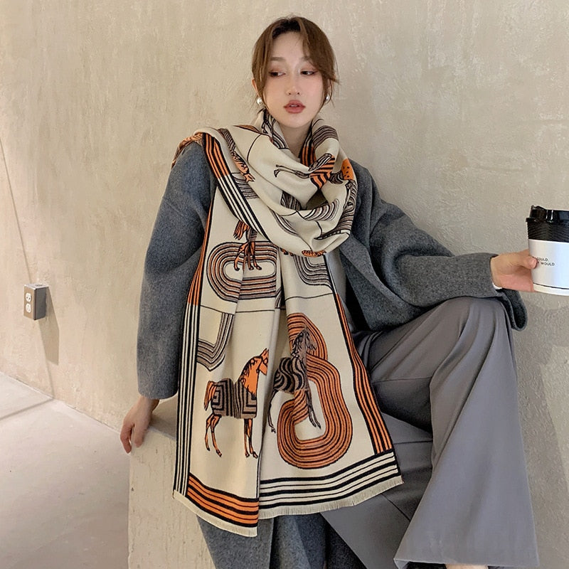 185*65cm Luxury Winter Cashmere Scarf