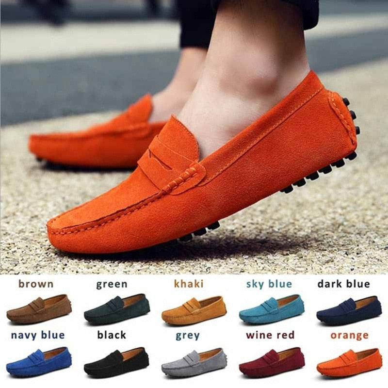 Men Fashion  Genuine Leather  Loafers Moccasins 2020