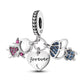 Cubic Zirconia Boy & Girl Forever Heart Dangle