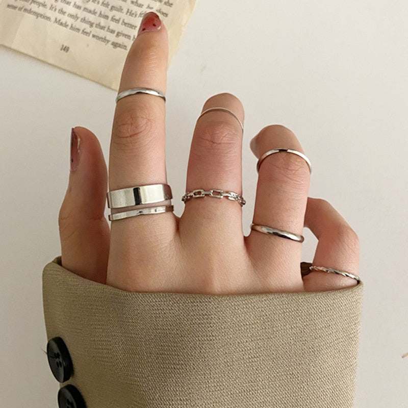 7pcs Fashion Rings for the Queen of Sheba