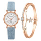 2PCS Set Gaiety Brand. Rhinestone Bracelet Montre Femme watch