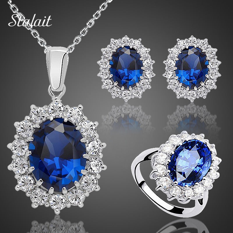 Sapphire Stone Jewelry Set