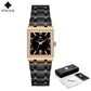 WWOOR women's high quality brand design square diamond, small watch.