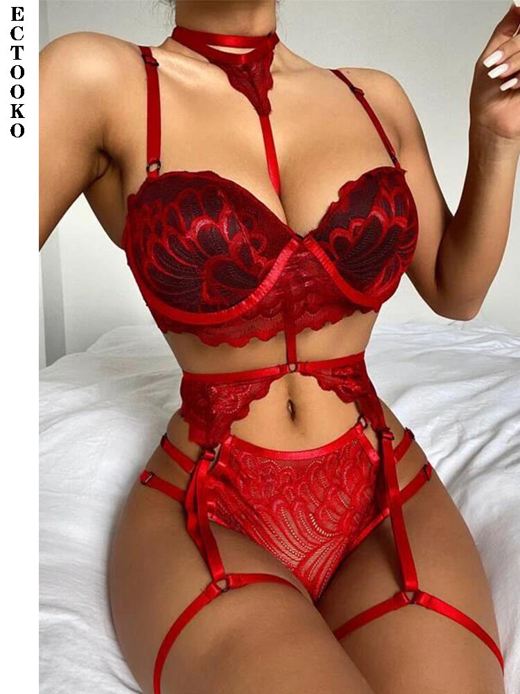 ECTOOKO Hot 3-Pieces Lingerie Set