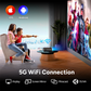 WEWATCH V50 Portable 5G WIFI 1080P Full HD 200'' Large Projector