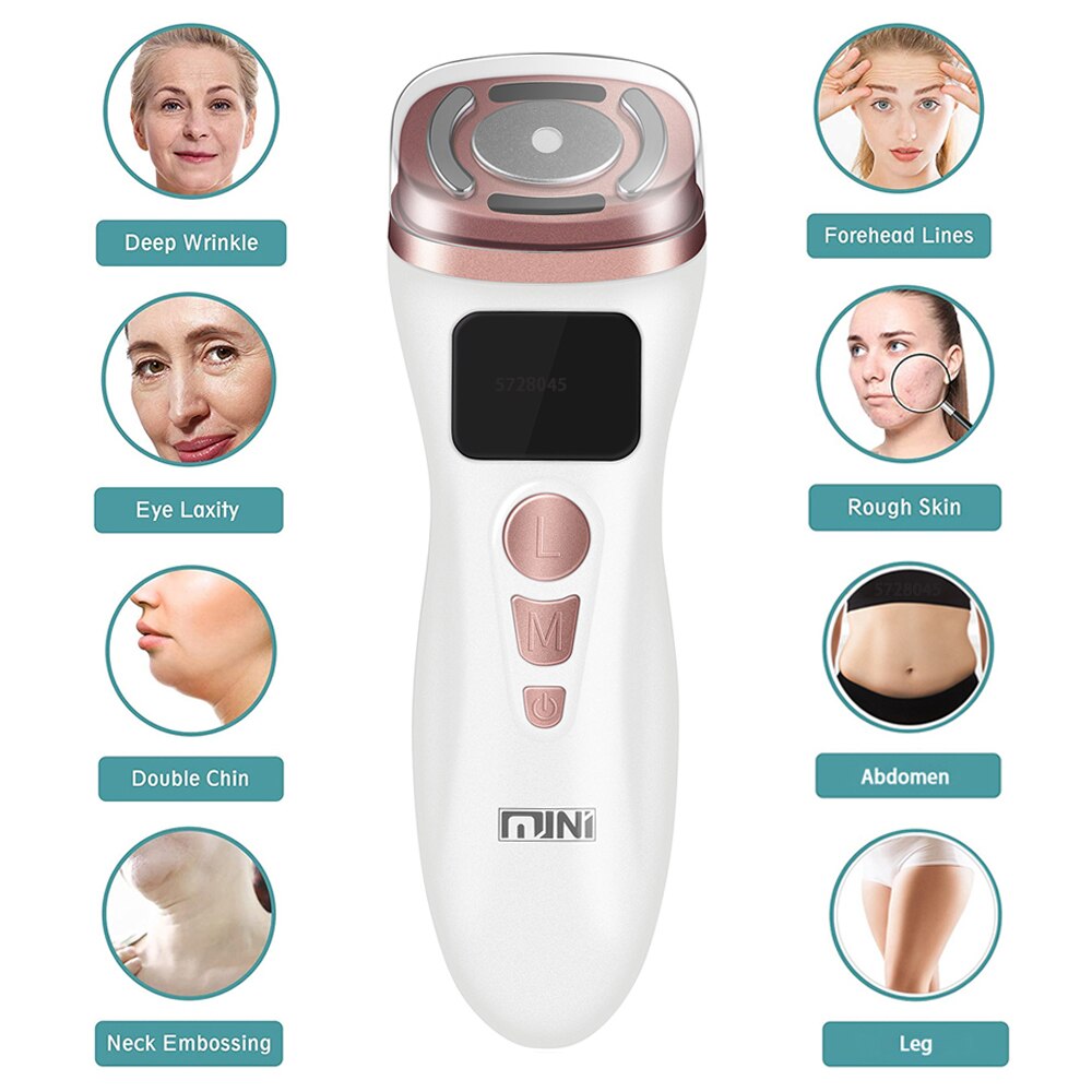 Mini HIFU Facial Skin Tightening Lifting Treatment RF EMS Modes