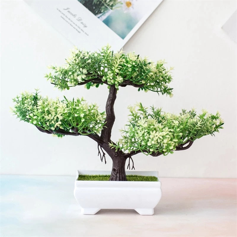 Artificial Bonsai Tree Pot For Home Room Decoration