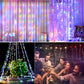 Curtain Lights Garland Merry Christmas Decorations