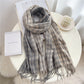 200*65cm Luxury Plaid Cashmere Long Pashmina Scarf