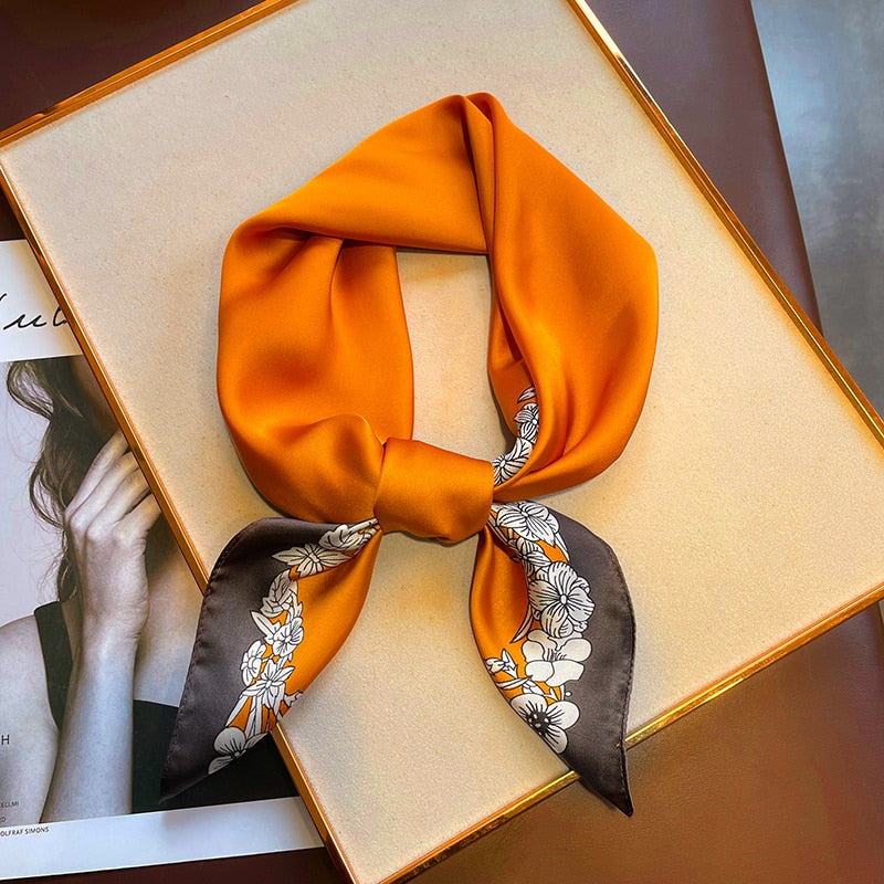 70*70cm 2022 Luxury Square Satin Scarf