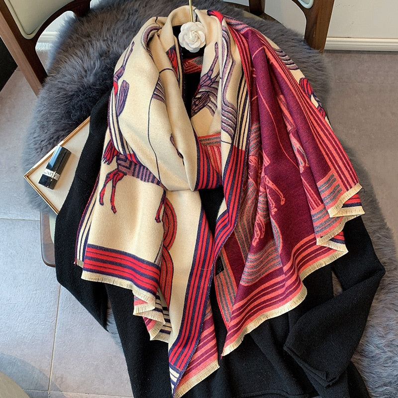 185*65cm Luxury Winter Cashmere Scarf