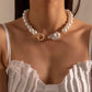 Vintage Baroque Pearl Heart Necklaces