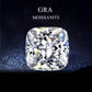 Cushion Cut D Color VVS1 Moissanite, GRA