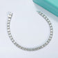 11.7-14.4 Carats 4mm D Color Moissanite Tennis Bracelet, GRA