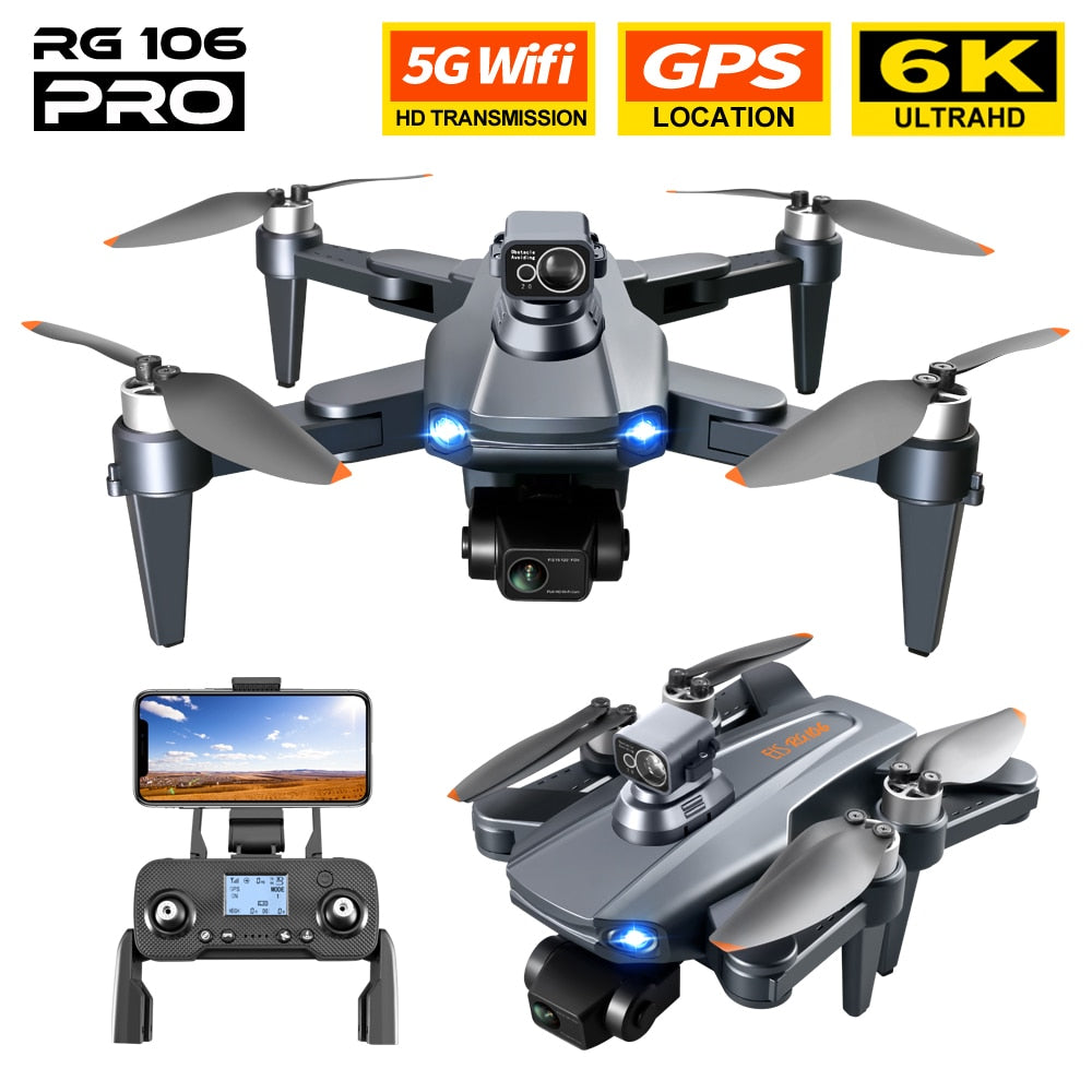 RG106 MAX GPS 6K Professional Dual HD Camera with 3-Axis Gimbal FPV Obstacle Avoidance Drone