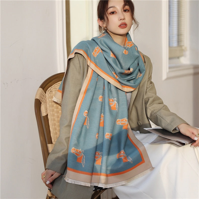 190x65cm, 69 Varieties New Winter Iron Tower imitation Cashmere Scarf