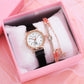 2PCS Set Gaiety Brand. Rhinestone Bracelet Montre Femme watch