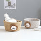 Cartoon Animals Hand Woven Storage Basket Kids Toys