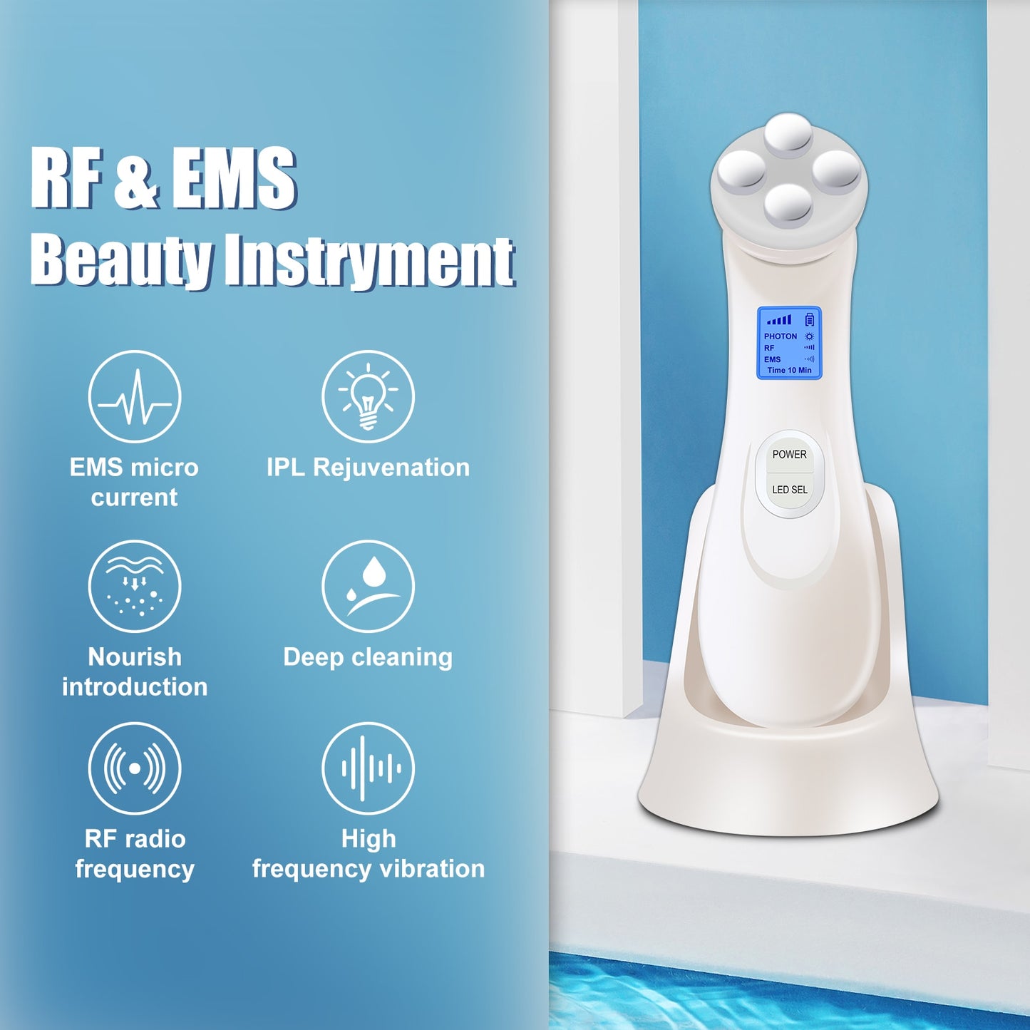 5 In 1 RF&EMS Radio Frequency Face Beauty Device