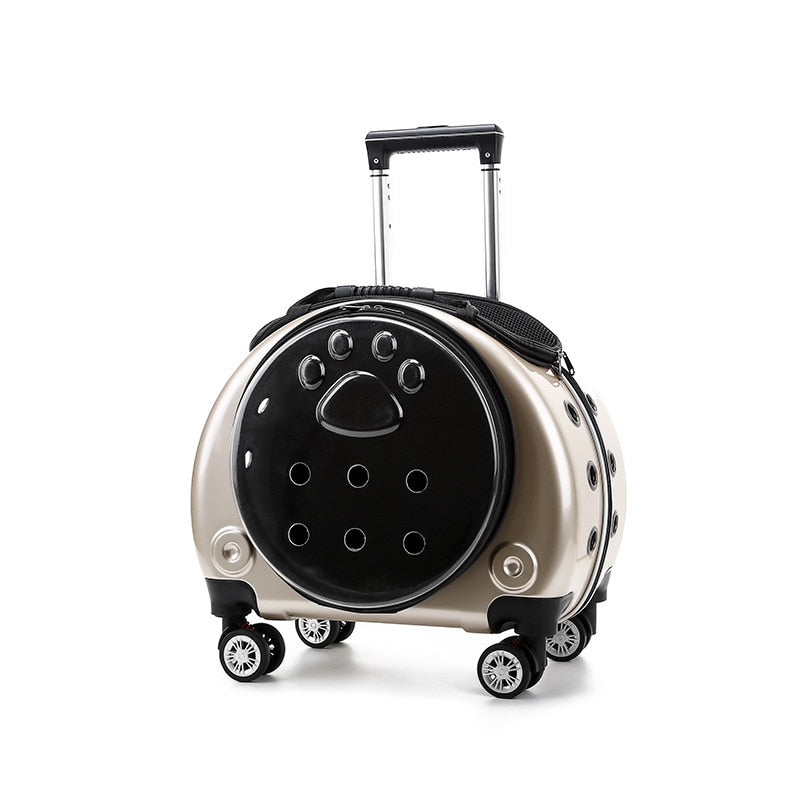 Pet Dog Cat Trolley Breathable  Suitcase  with Wheels