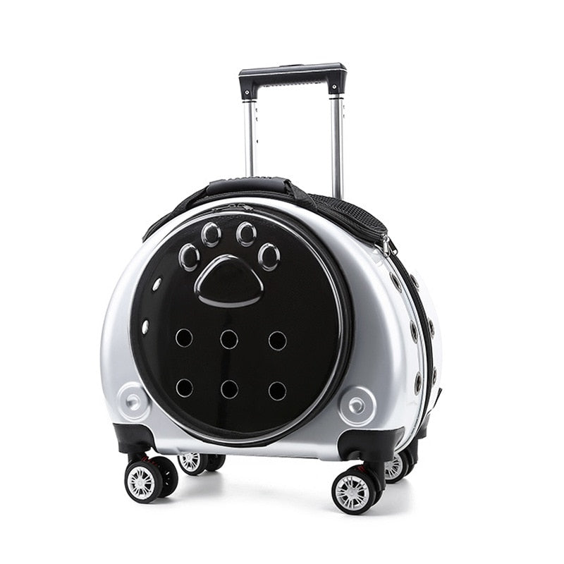 Pet Dog Cat Trolley Breathable  Suitcase  with Wheels