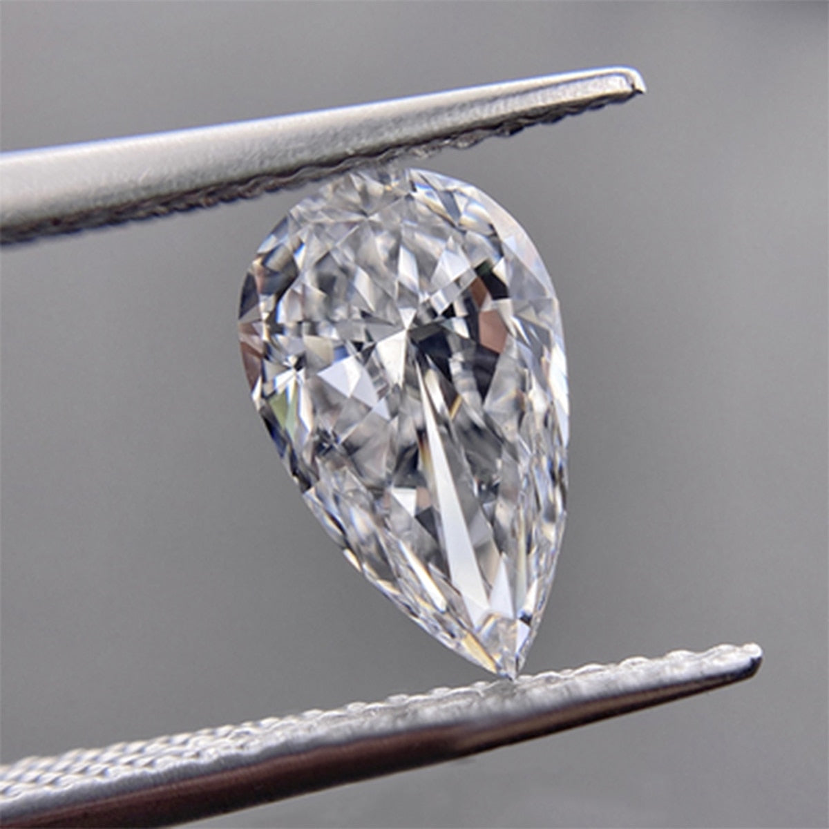 Pear Cut D Color VVS1 Moissanite, GRA