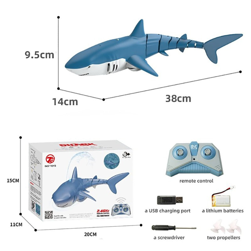 Sinovan Funny Shark Whale Spray Water Remote Control