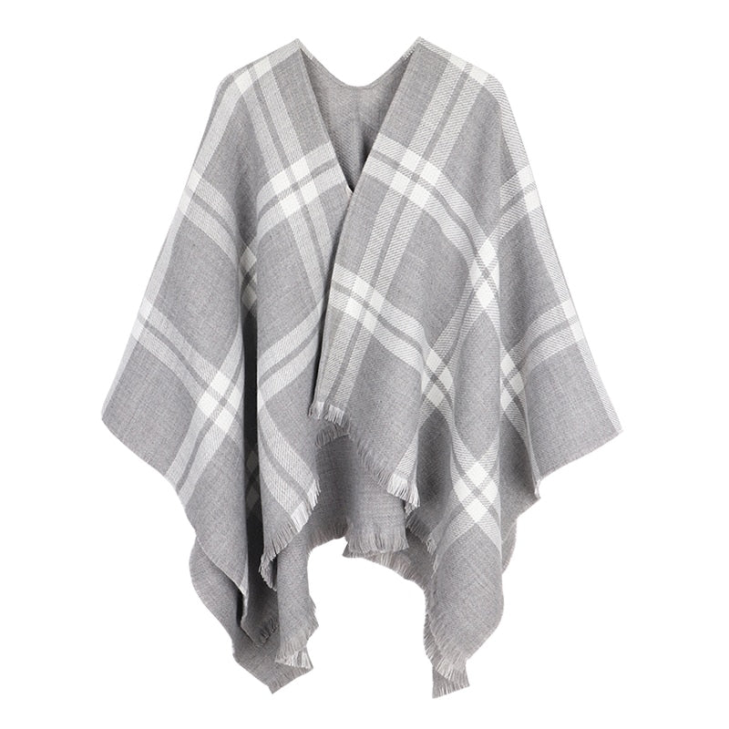 140*140cm Big Winter Wrap Thick Poncho-Scarf-Shawl