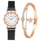 2PCS Set Gaiety Brand. Rhinestone Bracelet Montre Femme watch