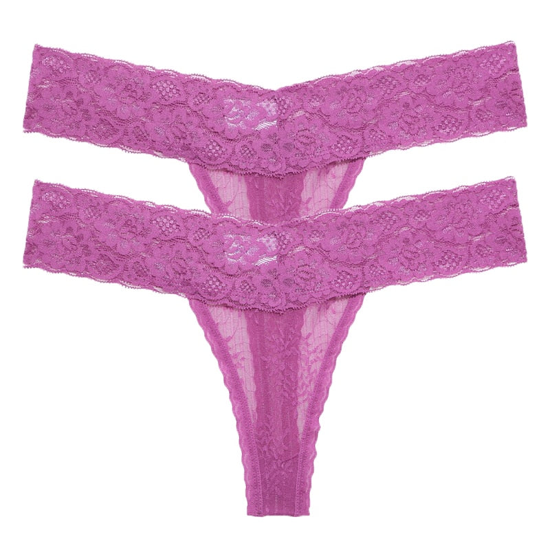 2 PCS/Set Lace Thongs