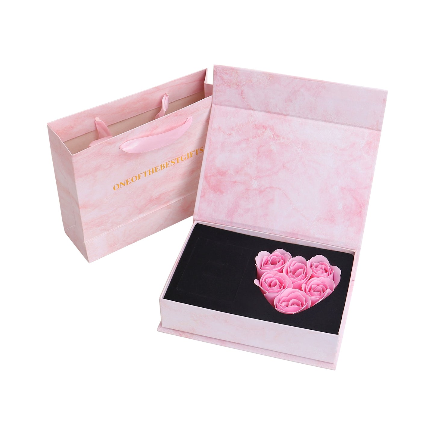 Rose Soap Flowers & Necklace Gift Box