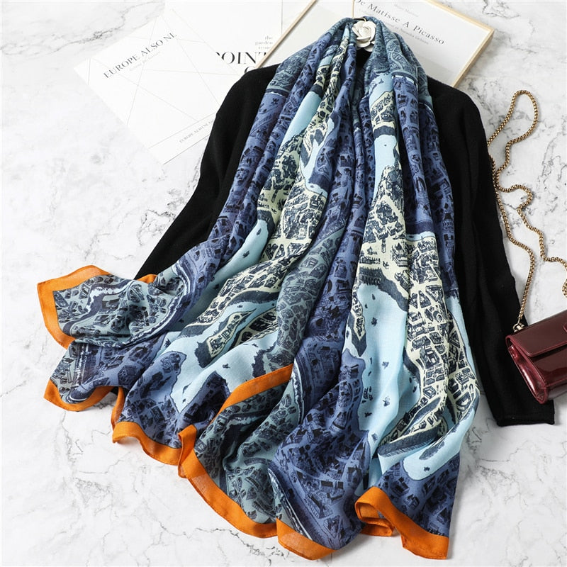 180*90cm New Design Fashion Print Scarf